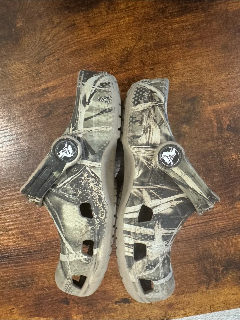 Camo Crocs. Size 10toddler.